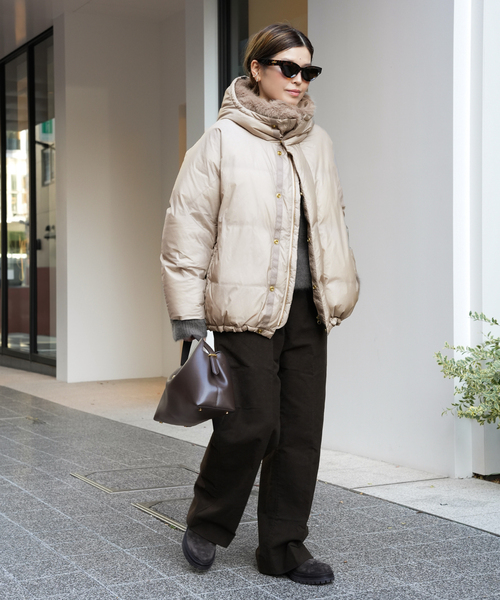 Deuxieme Classe（ドゥーズィエムクラス）の「ダウンジャケット（ダウンジャケット/コート・レディース・ブラック/ベージュ・FREE）」の4枚目の写真