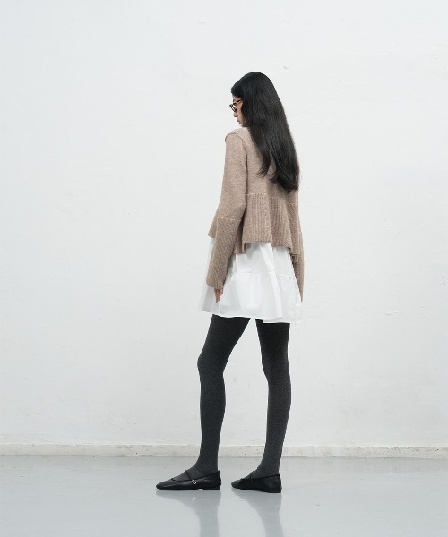 GENERAL IDEA(ジェネラルアイデア)の「【GENERAL IDEA】ニットレイヤードシャツワンピース / WOMAN KNIT LAYERED RUFFLE SHIRT ONE-PIECE(ワンピース・レディース・ベージュ/チャコール・L/M/S)」の18枚目の写真
