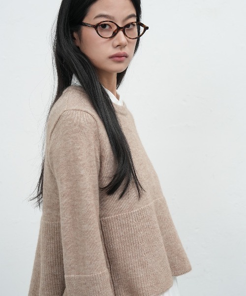 GENERAL IDEA(ジェネラルアイデア)の「【GENERAL IDEA】ニットレイヤードシャツワンピース / WOMAN KNIT LAYERED RUFFLE SHIRT ONE-PIECE(ワンピース・レディース・ベージュ/チャコール・L/M/S)」の15枚目の写真