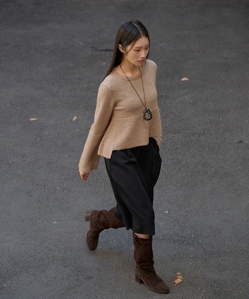 GENERAL IDEA(ジェネラルアイデア)の「【GENERAL IDEA】ニットレイヤードシャツワンピース / WOMAN KNIT LAYERED RUFFLE SHIRT ONE-PIECE(ワンピース・レディース・ベージュ/チャコール・L/M/S)」の19枚目の写真