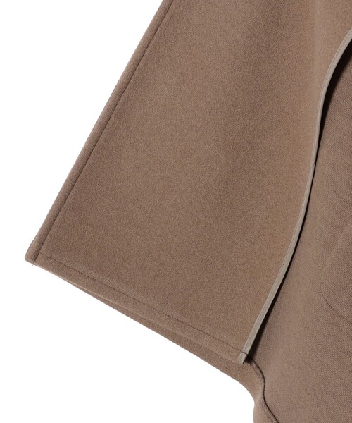 SHIPS Colors（シップス カラーズ）の「SHIPS Colors:〈手洗い可能〉ジャージー メルトン ポンチョ◇（ポンチョ・レディース・ブラウン/ネイビー・ONE SIZE）」の11枚目の写真