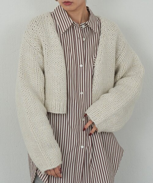 ガリャルダガランテ　シルクモヘヤカーディガン GALLARDAGALANTE（ガリャルダガランテ）の「シルクモヘアカーディガン