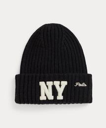 POLO RALPH LAUREN | NY パッチ リブニット ウール ビーニー(ニットキャップ/ビーニー)