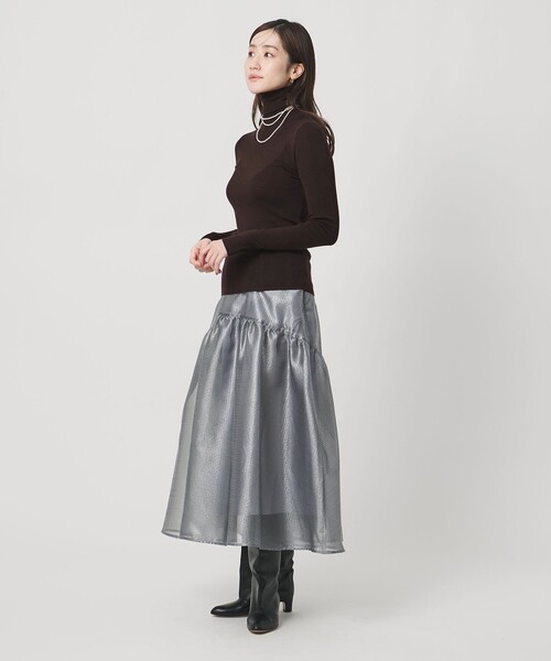 18G フィットリブ タートルネック ニット（ニット/セーター）｜UNITED