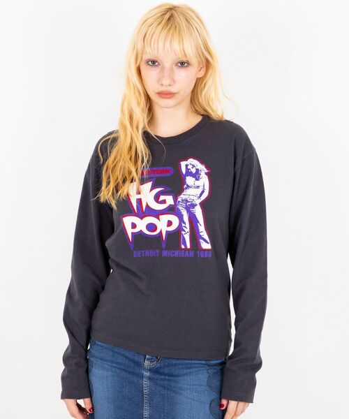 HYSTERIC GLAMOUR（ヒステリックグラマー）の「HG POP Tシャツ（Tシャツ/カットソー・レディース・ブラック/パープル/グレー・FREE）」の7枚目の写真