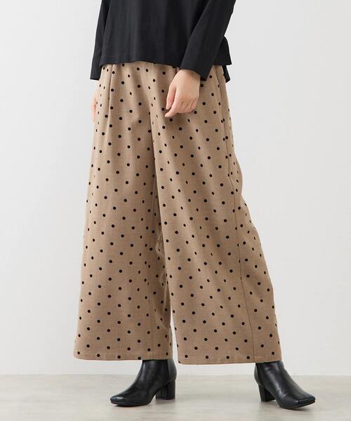 MELROSE claire（メルローズ クレール）の「【両面起毛＆フロッキードットアソートパンツ】（その他パンツ・レディース・オートミール/ベージュ/グレー/ブラック・2/3）」の4枚目の写真