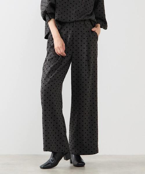 MELROSE claire（メルローズ クレール）の「【両面起毛＆フロッキードットアソートパンツ】（その他パンツ・レディース・オートミール/ベージュ/グレー/ブラック・2/3）」の3枚目の写真