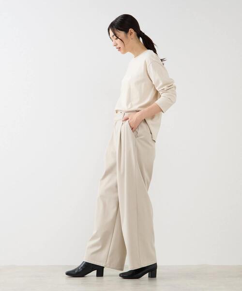 MELROSE claire（メルローズ クレール）の「【両面起毛＆フロッキードットアソートパンツ】（その他パンツ・レディース・オートミール/ベージュ/グレー/ブラック・2/3）」の15枚目の写真