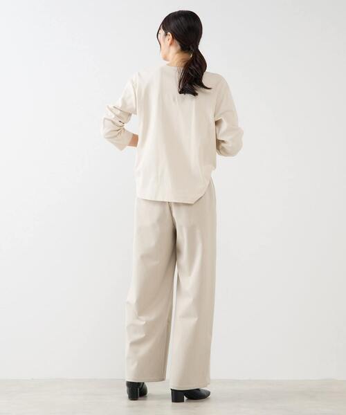 MELROSE claire（メルローズ クレール）の「【両面起毛＆フロッキードットアソートパンツ】（その他パンツ・レディース・オートミール/ベージュ/グレー/ブラック・2/3）」の5枚目の写真