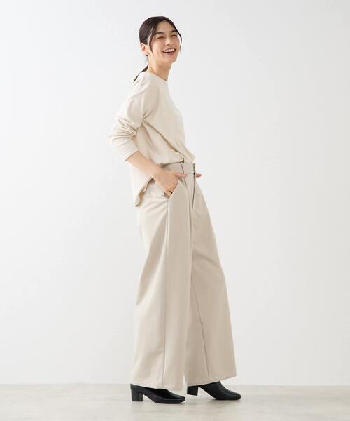 MELROSE claire（メルローズ クレール）の「【両面起毛＆フロッキードットアソートパンツ】（その他パンツ・レディース・オートミール/ベージュ/グレー/ブラック・2/3）」の11枚目の写真