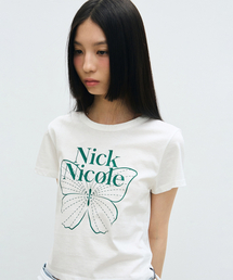 BUTTERFLY SIGNATURE CROP TOP_WHITE GREEN