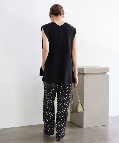 SLOBE IENA(スローブイエナ)の「《WEB限定/追加3》ダブルフェイスニットベスト(ベスト・レディース・ブラック・FREE)」の16枚目の写真