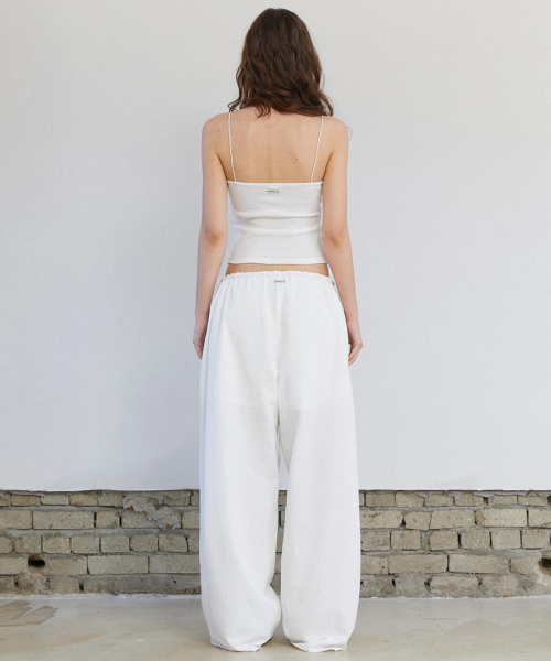 RENSE(レンセ)の「Seersucker Banding Stripe Wide Pants White(スウェットパンツ・レディース・その他・OS)」の3枚目の写真
