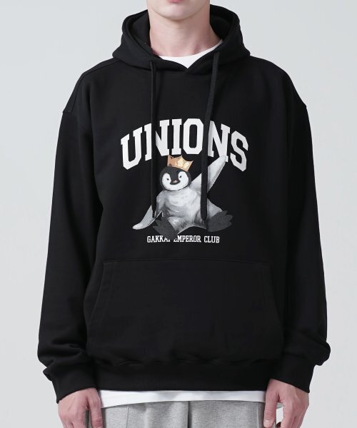 GAKKAI UNIONS(ガッカイユニオンズ)の「エンペラークラブ フードパーカー ブラック(パーカー・レディース・その他・LARGE/MEDIUM)」の1枚目の写真