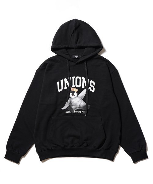 GAKKAI UNIONS(ガッカイユニオンズ)の「エンペラークラブ フードパーカー ブラック(パーカー・レディース・その他・LARGE/MEDIUM)」の2枚目の写真