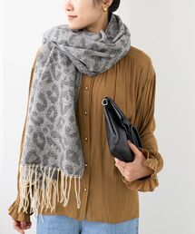 le.coeur blanc | レオパード＆ヘリンボーン柄ストール(ストール/ショール)