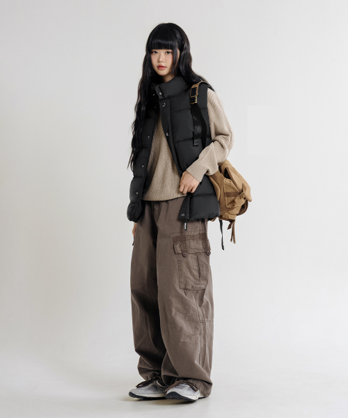 LEMAIN SECOND（リメインセカンド）の「2WAY OVERFIT VOLUME WELLON PUFFER PADDING VEST [BLACK]（ダウンベスト・メンズ・その他・MEDIUM）」の2枚目の写真
