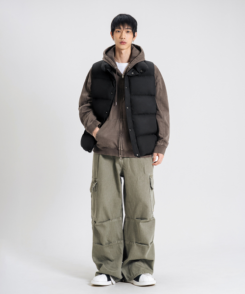 LEMAIN SECOND（リメインセカンド）の「2WAY OVERFIT VOLUME WELLON PUFFER PADDING VEST [BLACK]（ダウンベスト・メンズ・その他・MEDIUM）」の4枚目の写真
