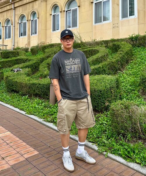 MUSINSA STANDARD（ムシンサスタンダード）の「コットンヘリンボーンカーゴショーツ[ベージュ]（その他パンツ・メンズ・その他・27/28/29/34/32/30/31/33/26/40/38/42/36）」の7枚目の写真