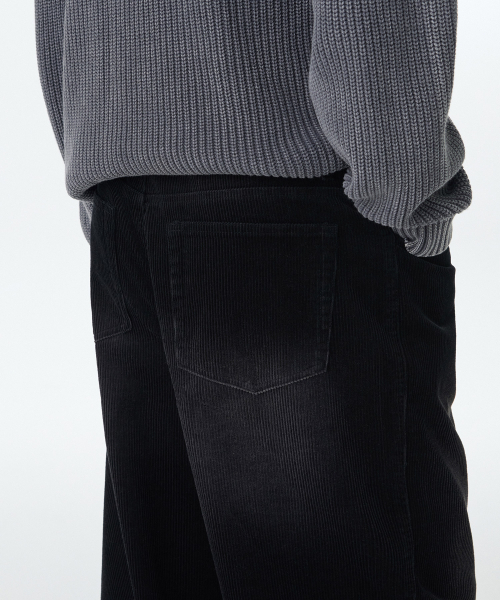 MUSINSA STANDARD（ムシンサスタンダード）の「ビッグブラシワイドコーデュロイパンツ[ブラック]（その他パンツ・メンズ・その他・38/26/27/28/29/36/34/32/30/31/33）」の5枚目の写真