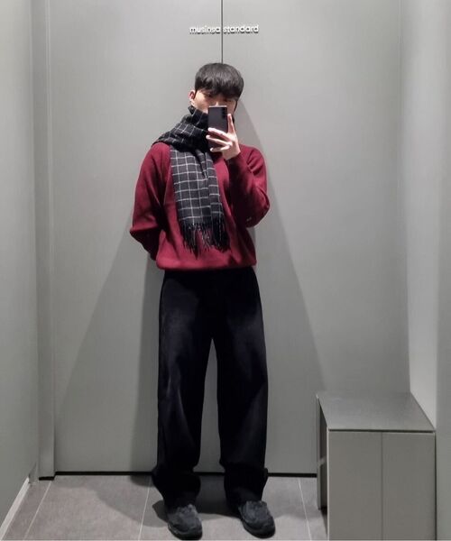 MUSINSA STANDARD（ムシンサスタンダード）の「ビッグブラシワイドコーデュロイパンツ[ブラック]（その他パンツ・メンズ・その他・38/26/27/28/29/36/34/32/30/31/33）」の6枚目の写真