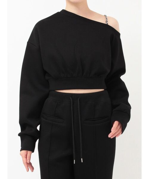 EATME（イートミー）の「【SETUP】ダンボールワンショルTOP（スウェット・レディース・グレー/オフホワイト/ブラック・FREE）」の3枚目の写真