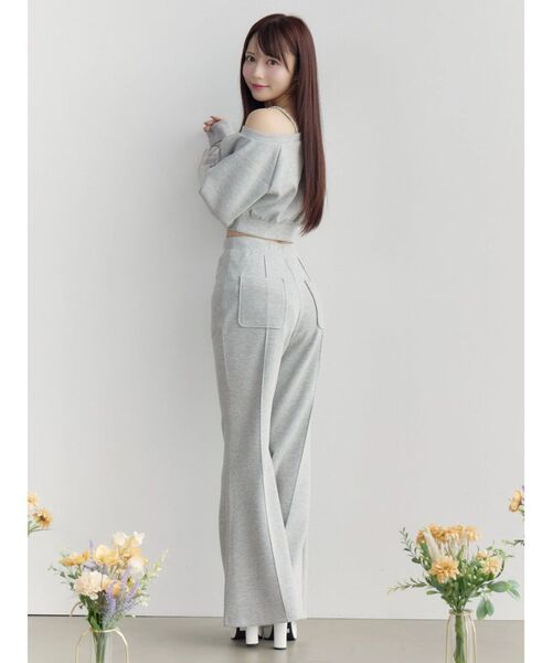 EATME（イートミー）の「【SETUP】ダンボールワンショルTOP（スウェット・レディース・グレー/オフホワイト/ブラック・FREE）」の8枚目の写真