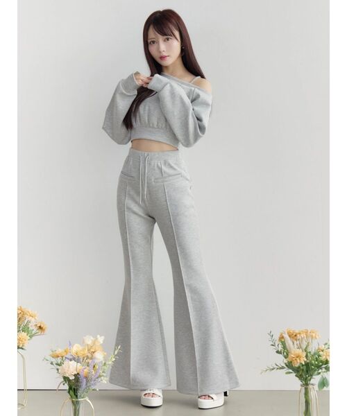 EATME（イートミー）の「【SETUP】ダンボールワンショルTOP（スウェット・レディース・グレー/オフホワイト/ブラック・FREE）」の10枚目の写真