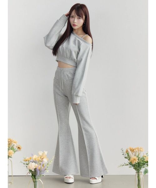 EATME（イートミー）の「【SETUP】ダンボールワンショルTOP（スウェット・レディース・グレー/オフホワイト/ブラック・FREE）」の11枚目の写真