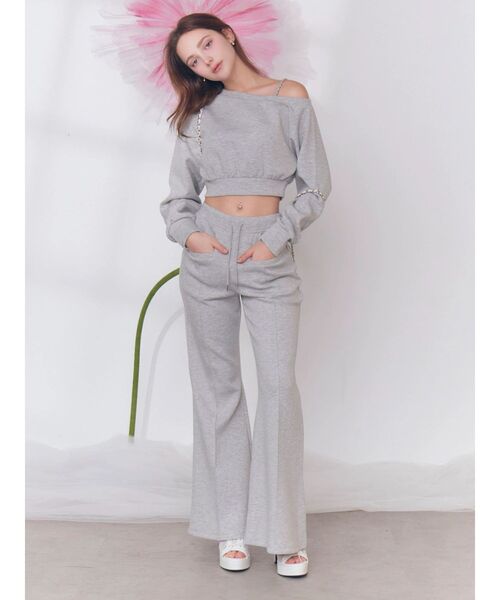 EATME（イートミー）の「【SETUP】ダンボールワンショルTOP（スウェット・レディース・グレー/オフホワイト/ブラック・FREE）」の12枚目の写真