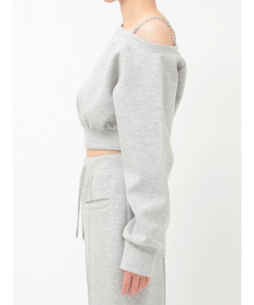 EATME（イートミー）の「【SETUP】ダンボールワンショルTOP（スウェット・レディース・グレー/オフホワイト/ブラック・FREE）」の18枚目の写真