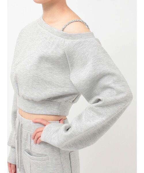 EATME（イートミー）の「【SETUP】ダンボールワンショルTOP（スウェット・レディース・グレー/オフホワイト/ブラック・FREE）」の21枚目の写真