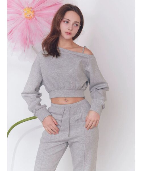 EATME(イートミー)の「【SETUP】ダンボールワンショルTOP(スウェット・レディース・グレー/オフホワイト/ブラック・FREE)」の22枚目の写真