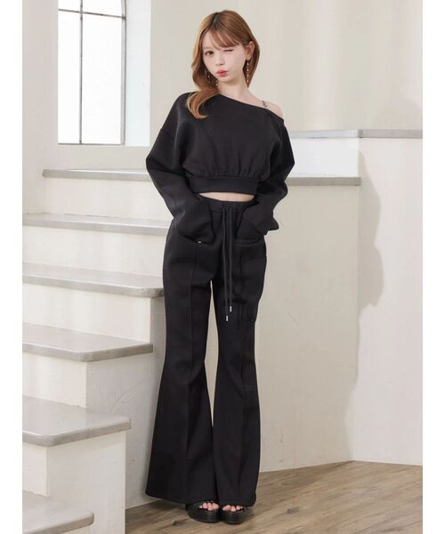 EATME(イートミー)の「【SETUP】ダンボールワンショルTOP(スウェット・レディース・グレー/オフホワイト/ブラック・FREE)」の19枚目の写真