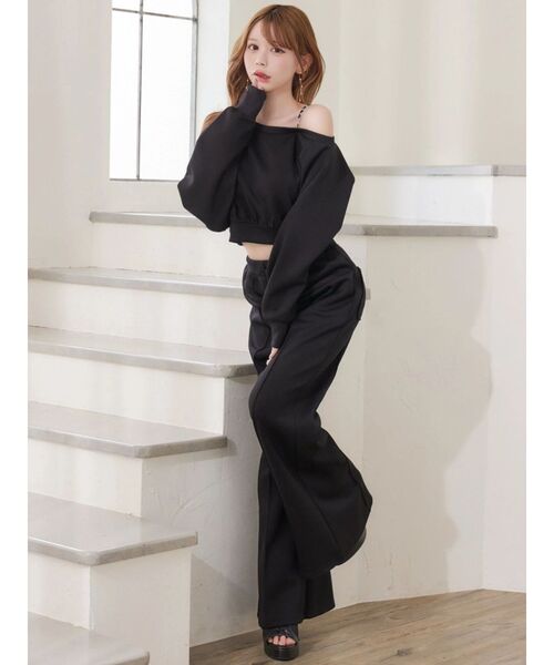 EATME(イートミー)の「【SETUP】ダンボールワンショルTOP(スウェット・レディース・グレー/オフホワイト/ブラック・FREE)」の17枚目の写真