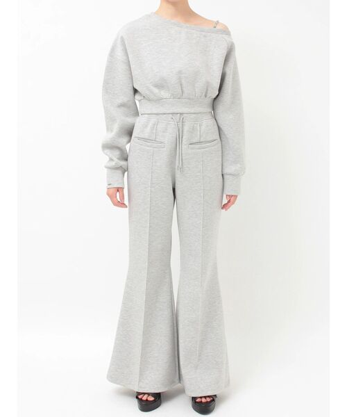 EATME(イートミー)の「【SETUP】ダンボールワンショルTOP(スウェット・レディース・グレー/オフホワイト/ブラック・FREE)」の7枚目の写真