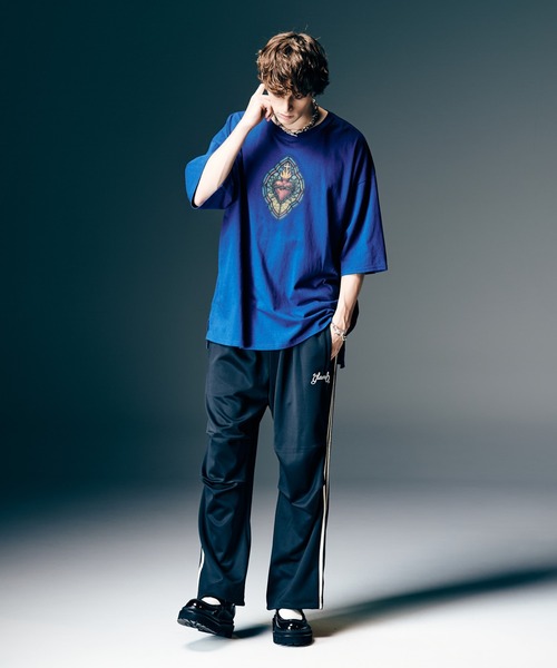 glamb（グラム）の「Tuck Baggy Jersey Pants / タックバギージャージパンツ（スウェットパンツ・メンズ・レッド/ブラック・S/M/L）」の10枚目の写真