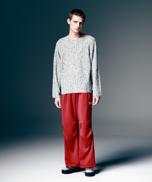 glamb（グラム）の「Tuck Baggy Jersey Pants / タックバギージャージパンツ（スウェットパンツ・メンズ・レッド/ブラック・S/M/L）」の15枚目の写真