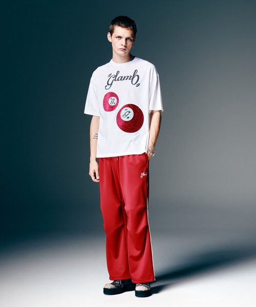 glamb（グラム）の「Tuck Baggy Jersey Pants / タックバギージャージパンツ（スウェットパンツ・メンズ・レッド/ブラック・S/M/L）」の17枚目の写真