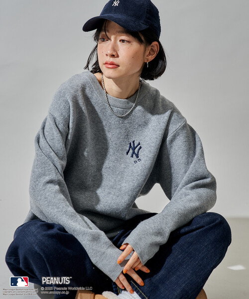 FREAK'S STORE（フリークスストア）の「MLB×PEANUTS ジャガードニット/エムエルビー（ニット/セーター・レディース・オフホワイト/チャコールグレー/ライトグレー・ﾌﾘ-）」の15枚目の写真