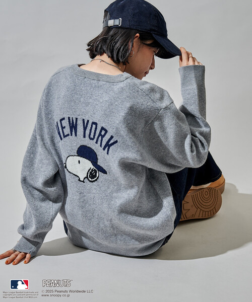 FREAK'S STORE（フリークスストア）の「MLB×PEANUTS ジャガードニット/エムエルビー（ニット/セーター・レディース・オフホワイト/チャコールグレー/ライトグレー・ﾌﾘ-）」の18枚目の写真
