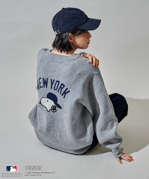 FREAK'S STORE（フリークスストア）の「MLB×PEANUTS ジャガードニット/エムエルビー（ニット/セーター・レディース・オフホワイト/チャコールグレー/ライトグレー・ﾌﾘ-）」の19枚目の写真