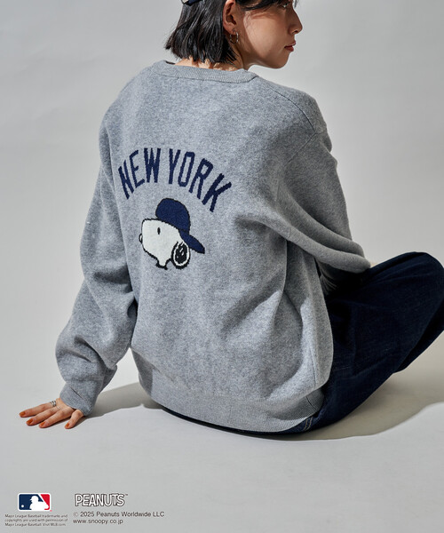 FREAK'S STORE（フリークスストア）の「MLB×PEANUTS ジャガードニット/エムエルビー（ニット/セーター・レディース・オフホワイト/チャコールグレー/ライトグレー・ﾌﾘ-）」の20枚目の写真