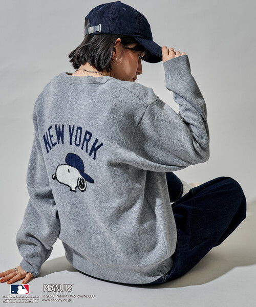 FREAK'S STORE（フリークスストア）の「MLB×PEANUTS ジャガードニット/エムエルビー（ニット/セーター・レディース・オフホワイト/チャコールグレー/ライトグレー・ﾌﾘ-）」の21枚目の写真