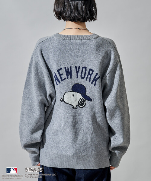 FREAK'S STORE（フリークスストア）の「MLB×PEANUTS ジャガードニット/エムエルビー（ニット/セーター・レディース・オフホワイト/チャコールグレー/ライトグレー・ﾌﾘ-）」の4枚目の写真