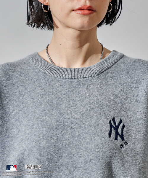 FREAK'S STORE（フリークスストア）の「MLB×PEANUTS ジャガードニット/エムエルビー（ニット/セーター・レディース・オフホワイト/チャコールグレー/ライトグレー・ﾌﾘ-）」の5枚目の写真
