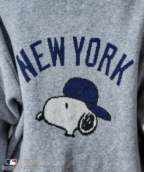 FREAK'S STORE（フリークスストア）の「MLB×PEANUTS ジャガードニット/エムエルビー（ニット/セーター・レディース・オフホワイト/チャコールグレー/ライトグレー・ﾌﾘ-）」の9枚目の写真