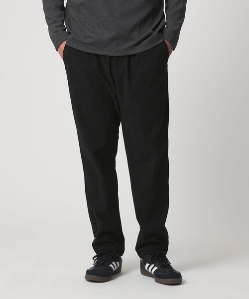 A DAY IN THE LIFE UNITED ARROWS(アデイインザライフユナイテッドアローズ)の「トリコット コーデュロイ 1プリーツ イージーパンツ-ストレッチ-<A DAY IN THE LIFE>(スラックス・メンズ・ブラック/ダークグレー/モカ・S/M/L)」の2枚目の写真