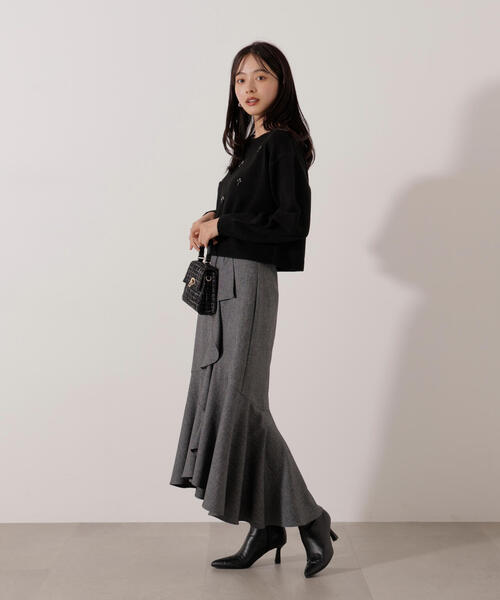 PROPORTION BODY DRESSING（プロポーションボディドレッシング）の「ビジュー付きボックスニット / 1216170005（ニット/セーター・レディース・ダークグレー/ブラック・FREE）」の9枚目の写真