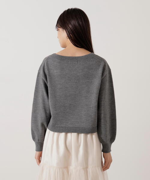 PROPORTION BODY DRESSING（プロポーションボディドレッシング）の「ビジュー付きボックスニット / 1216170005（ニット/セーター・レディース・ダークグレー/ブラック・FREE）」の20枚目の写真